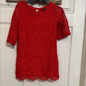 My Michelle Vibrant Red Lace Dress